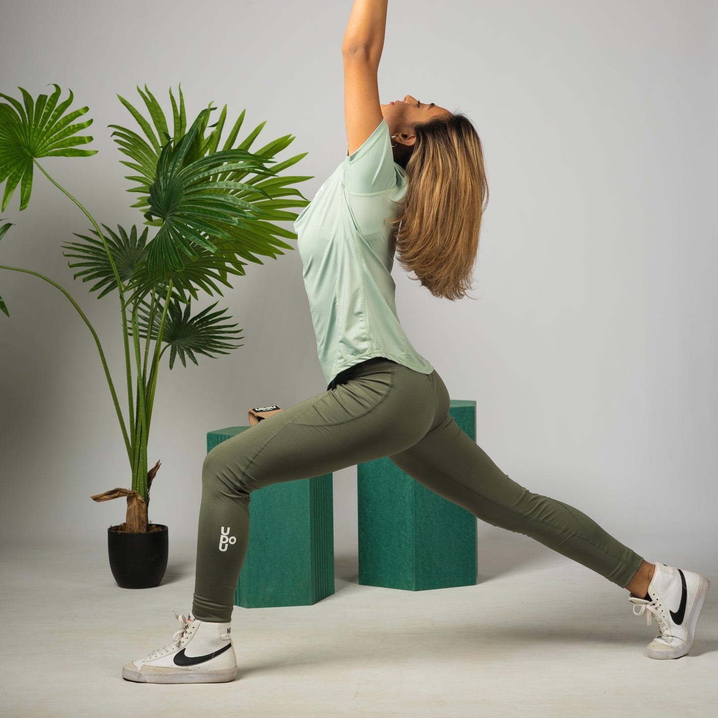 Olive breathable leggings